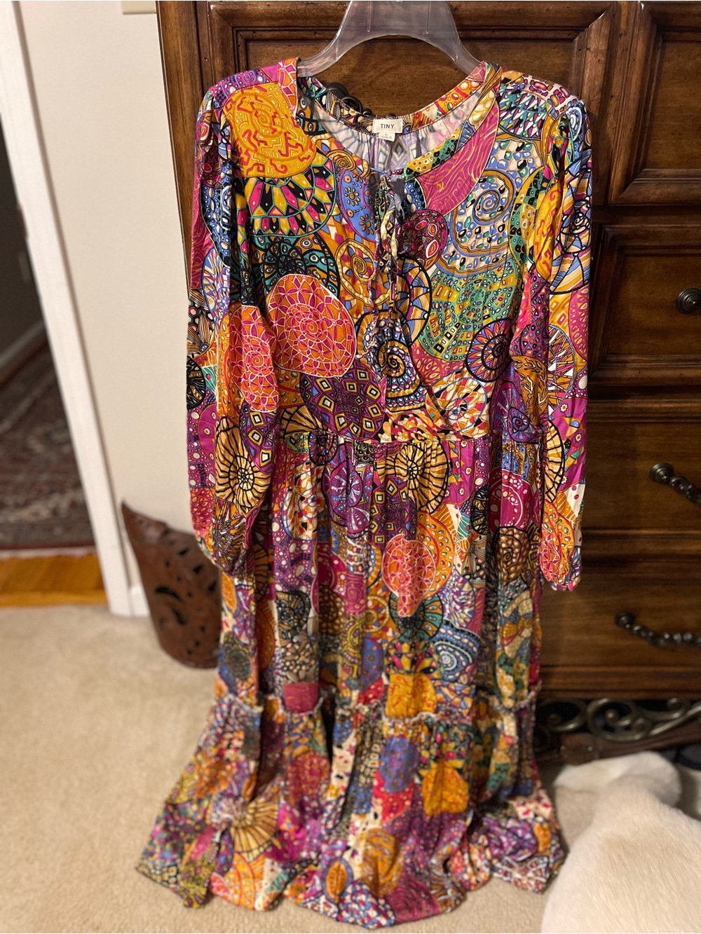 Vibrant Multicolor Printed Maxi Dress by TINY